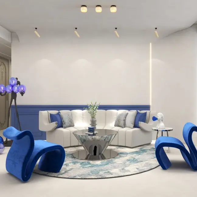 Luxus moderne einfache Haus möbel und schöne One-Stop-Lösung Interieur Samt möbel