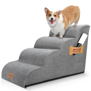 Nobleza 4-Step Pet Dog rampa scale con Lint Roller scala piccoli animali forniture - Product Image 1