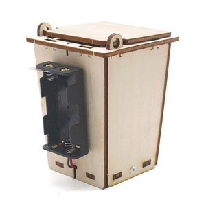 Induction Trash Can Model 3 Wood <b>DIY</b> <b>Kit</b> Infrared Sensor For Kids Science Education Toy - Product Image 1