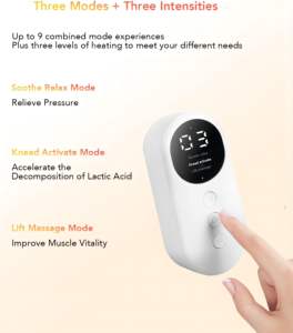 Masajeador de piernas para circulación y alivio del dolor, masajeador de compresión de aire de pantorrilla con calor, masajeador de compresión de piernas inalámbrico - Product Image 4