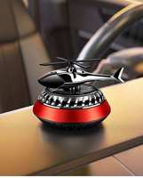 Diffuseur de parfum solaire pour voiture en forme d'hélicoptère avec lumière, décoration et aromathérapie automobile
