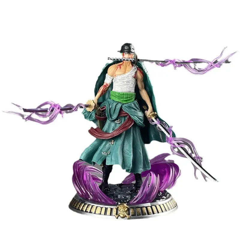 Venta caliente 21cm Figuras DE ACCIÓN Japón Manga One Pieces Kimono Three Knife flow Zoro figura de anime