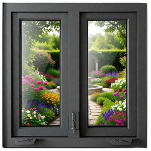 หน้าต่างบานเปิดแบบ Casement รุ่นทันสมัย TW UPVC เงียบ ป้องกันเสียงรบกวน พร้อมกระจกนิรภัยสองชั้น บานพับแบบหมุนมือ สำหรับบ้านพักอาศัยและบ้านทั่วไป - Product Image 4