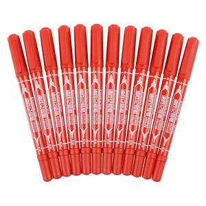 Marqueur permanent à double pointe, pointe plate, avec des pointes fines et ultra-fines, encre à séchage rapide pour l'utilisation sur papier - Product Image 3