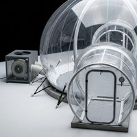 Tente bulle gonflable d'extérieur et d'intérieur avec fenêtre transparente, imperméable, durable, installation facile, ventilateur intégré pour fêtes d'enfants