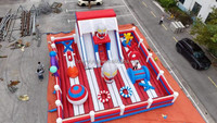 Parc de jeux gonflables Ultraman pour enfants, équipement de saut gonflable commercial pour la location d'événements de carnaval, divertissement en plein air