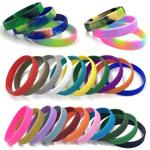 Bracelet en silicone personnalisé avec logo en relief ou en creux, bracelet en caoutchouc personnalisé pour Halloween, Noël, fête, cadeau - Product Image 1