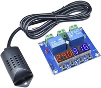 XH-M452 Modul Pengontrol Higrometer Termometer Kelembapan Suhu Termostat DC 12V Tampilan Digital LED Output Ganda