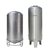 Réservoir d'eau vertical portable sans réservoir en acier inoxydable 304 de 500 litres pour l'approvisionnement en eau potable industrielle et commerciale