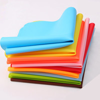 Tapis de table rectangulaire en silicone 40*30cm pour enfants, grand tapis antidérapant résistant à la chaleur, pliable, pour étudiants