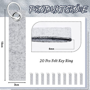 Bán buôn cảm thấy móc chìa khóa màu sắc khác nhau Phụ Kiện Móc chìa khóa mặt dây chuyền tùy chỉnh logo cảm thấy Keychain - Product Image 5