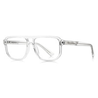 Lunettes TR90 classiques à verres anti-lumière bleue, monture carrée large pour homme, double pont, texture, monture optique 2292