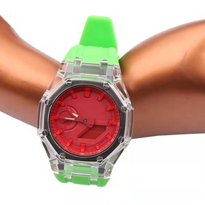 Pour Casioak GA2100 <span class=keywords><strong>GA2110</strong></span> GAB2100 2110 boîtier PC pour bracelet de montre en caoutchouc <span class=keywords><strong>Gshock</strong></span> Kit de Modification Transparent - Product Image 2