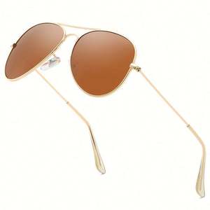 Lunettes de soleil polarisées vintage pour hommes et femmes, mode 2022, protection UV400, monture en métal - Product Image 4