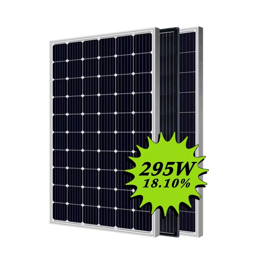 عالية الكفاءة 260-295 واط الألواح الضوئية 156 مللي متر سعر شفافة الكريستالات الشمسية مزرعة