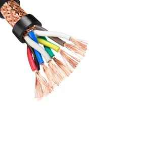 Vente en gros 15AWG 17AWG 18AWG 2/4/6/8/10/12 Core RVSP fil blindé torsadé PVC isolé câble électrique Flexible