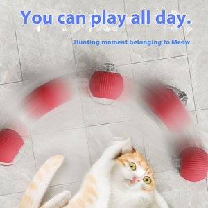 Jouets pour animaux de compagnie électroniques, balles pour chat qui taquinent automatiquement le chat, bâtonnets et tiques pour chat qui s'auto-éprouvent et résistent à l'usure - Product Image 3