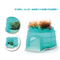 Igloo en plastique pour petits animaux 752-NC, rond, avec base rafraîchissante, respirant et durable