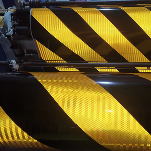 Yongsheng Miếng Dán Phản Quang Màu Vàng Và Đen 5Cm * 10M Dải Sáng Có Khả Năng Hiển Thị Cao Băng Phản Quang Cảnh Báo An Toàn Đường Bộ - Product Image 4