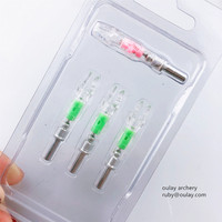 Éteignez facilement NOUVEAUX Éclairé Flèche 6.2mm Carbone Flèches En Plastique Nocks Avec Interrupteur MARCHE/ARRÊT Aucun Outil Requis Pour La Chasse De Nuit