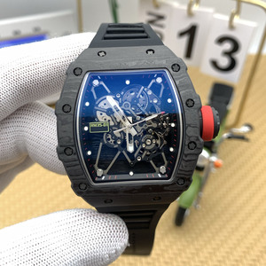 RM35-01Top Luxury Carbon Fiber Skeleton <b>Automatic</b> Watch Tonneau Case Sapphire Crystal Designer Style Men's Mechanical <b>Wristwatch</b> - Product Image 1