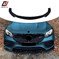 Lame de pare-chocs avant E63 AMG aspect carbone noir brillant pour Mercedes W213 Classe E 2016-2020 pré-lifting – Kit d'amélioration aérodynamique extérieure