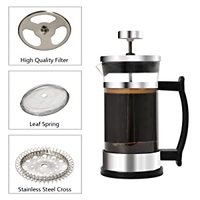 Pressoir française de voyage en verre Borosilicate, 350ml, acier inoxydable, résistant à la chaleur, cafetière avec poignée