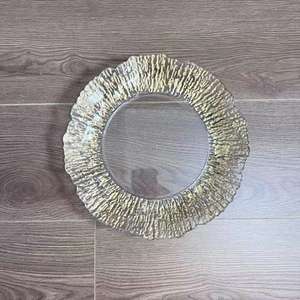 Plaque de chargeur <span class=keywords><strong>réutilisable</strong></span> pour fête de mariage en gros <span class=keywords><strong>Pas</strong></span> <span class=keywords><strong>cher</strong></span> élégant; Plaque de chargeur en <span class=keywords><strong>plastique</strong></span> transparent PS or rose de 13 pouces - Product Image 2