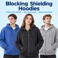 Sweat-shirts OEM EMF avec logo brodé, sweat à capuche anti-rayonnement, veste à capuche de protection électromagnétique pour la vente au détail de produits de bien-être