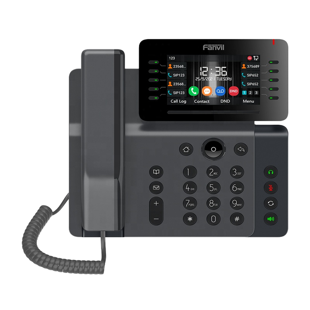V65 Smart Business IP Phone 4.3" Color Screen Antibacterial Dual-band WiFi 45 DSS Keys SIP VoIP Desk Phone
