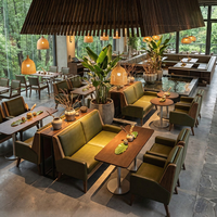 Ensembles de mobilier de restaurant moderne sur mesure, sièges de banquette pour café fast-food, canapé en cuir, tables et chaises de salle à manger pour usage hôtelier
