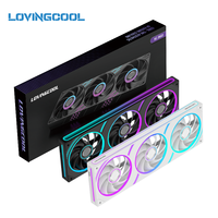 LOVINGCOOL 2027 Ventilateurs de boîtier PC intégrés inversés de 120 mm, refroidissement 360 mm tout-en-un sans fil, ventilateur ARGB, refroidisseur liquide pour jeux informatiques