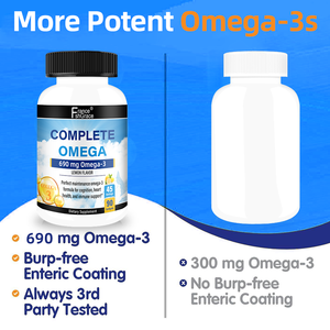 Huile de poisson oméga <span class=keywords><strong>3</strong></span> 690 mg, extrait d'huile de poisson, soutien immunitaire, santé du cerveau et du cœur, santé, huile de poisson oméga <span class=keywords><strong>3</strong></span> non OGM, gélules molles, <span class=keywords><strong>90</strong></span> gélules molles - Product Image 5