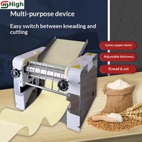 Machine multifonctionnelle semi-automatique intégrée pour la pressage et la découpe de nouilles, avec plusieurs matrices pour la fabrication de nouilles larges, fines et de riz.