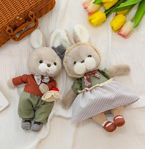 2025 nuevo estilo Pastoral pareja oso suave peluche lindo Pascua animales rellenos algodón malla OPP bolsa para el Día de San Valentín - Product Image 6