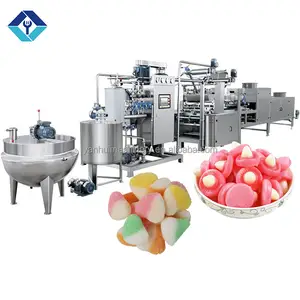Fabrika fiyat şeker üretim hattı ambalaj jelatin jöle şeker makinesi
