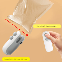 Mini Selladora Recargable, Dispositivo de Sellado Térmico Manual para Bolsas de Plástico, Portátil, para Conservación de Alimentos