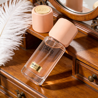 Flacon de parfum élégant personnalisé avec logo, 30 ml, 50 ml, flacon pulvérisateur en verre coloré unique, étiquette privée, atomiseurs de parfum ronds