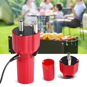 Motor de Barbacoa de Carbón de Acero Inoxidable Rojo Pequeño de 5V CC, Resistente a la Corrosión, con USB, <span class=keywords><strong>para</strong></span> Accesorios de Camping al Aire Libre - Product Image 4