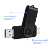 Haute vitesse 128GB type-c 3.0/2.0 lecteur flash USB mobile ordinateur rotatif OTG 8GB 16GB 64GB 32GB 8GB lecteurs flash USB