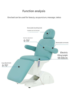 Nuevo cuero Facial pestañas láser cama médico profesional portátil tratamiento belleza cama eléctrica ajustable salón de belleza silla - Product Image 5