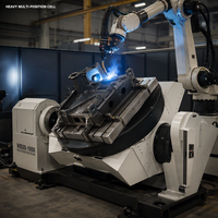 Positionneur de soudage rotatif horizontal industriel 3 axes WB3S-1000 1000 kg pour cellule de soudage robotisée avec contrôle intégré au robot