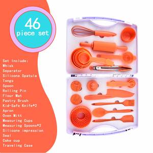 Ensemble de pâtisserie pour enfants de 46 pièces avec tablier, boîte de rangement, outils en silicone de qualité alimentaire pour les tout-petits, cuisine d'imitation, meilleur cadeau pour les petits chefs - Product Image 6