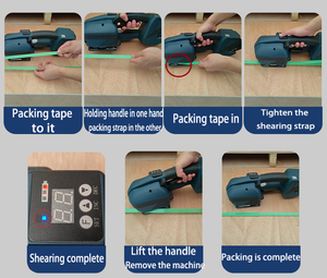 Empacadora eléctrica portátil V2 PET, máquina flejadora de acero y plástico, tensor de correa de PP sin hebilla, máquina flejadora de fusión en caliente - Product Image 5