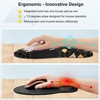 Alas Mouse Ergonomis Gel/Silikon dengan Bantalan Pijat Pergelangan Tangan dan Bantal Tangan untuk Aksesoris Komputer Kantor dan Rumah, Tersedia