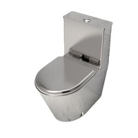 Réservoir de toilette monobloc en acier inoxydable 304 personnalisé, double chasse d'eau, désodorisation automatique, design moderne, montage au sol pour