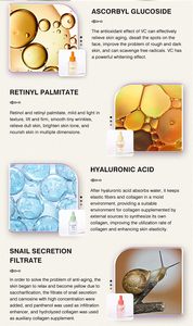 Etichetta privata all'ingrosso pura cura della pelle collagene lumaca acido ialuronico vitamina C Niacinamide retinolo siero facciale - Product Image 3