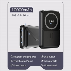 M-Queen Customizable Logo Portable Wireless Battery Pack Type C Fast Charging Magnetic Ultra Slim Power Bank Holder - Product Image 4