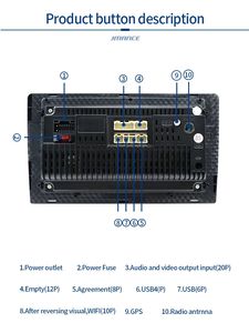 ระบบนำทาง GPS สำหรับรถยนต์ระบบแอนดรอยด์9.1 2 DIN ขนาด9นิ้วพร้อมเครื่องเล่นดีวีดีและวิทยุเสียง - Product Image 5