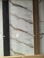 Revêtement mural intérieur pour restaurant, hôtel, centre commercial, projet de décoration, feuille de marbre PVC durable, imperméable, avec revêtement UV
